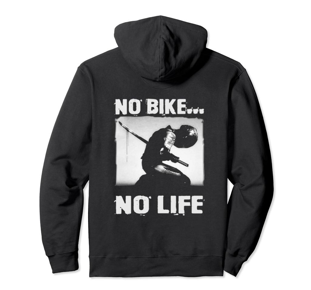 Bike Enthusiasts and Bikers No Bike No Life (Back) Hoodie