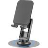 360°Rotating Phone Holder for Desk, Portable & Foldable Cell Phone Stand for Office & Home, Angle & Height Adjustable Tablet Stand for All