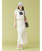 Lily Brown Mary Quant Glitter Logo Ringer White T-Shirt (LWCT254006) Women's