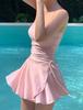 Korean-Inspired Solid Color Bikini Set & Cover-Up: Chic, Slimming, and Stylish Swimsuit for Women