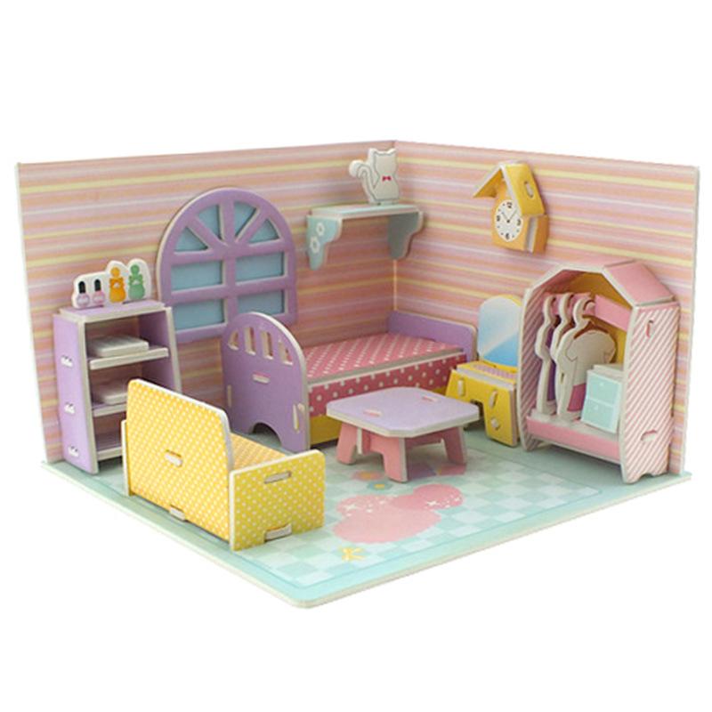 Children's Paper Puzzle 3D Model Craft House DIY Early Education And Educational Toy Assembly