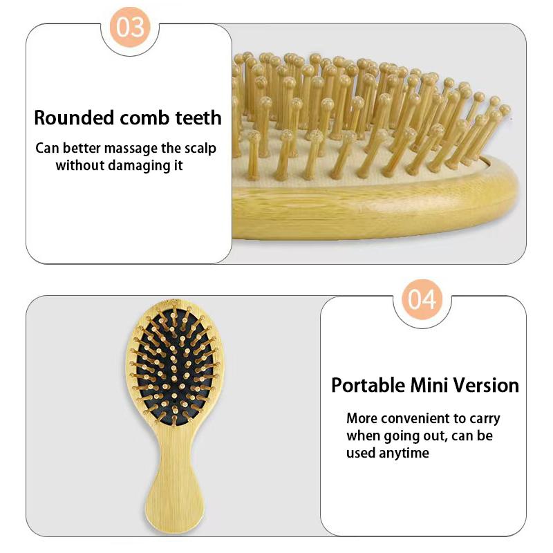 Wooden Cushion Hair Brush - Scalp Massage Comb For Home Use Cushion Comb
