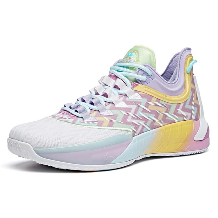 Anta GH1 Hayward GH1 Low Easter Low top Performance Basketball Shoes Men's White Pink Purple 112021103-1
