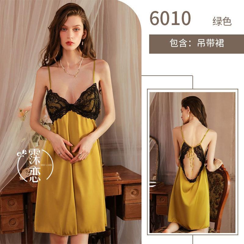 Sex Underwear, Deep V Lace Show Large Suspender Dress, High-end Pure Lust Women's Clothing