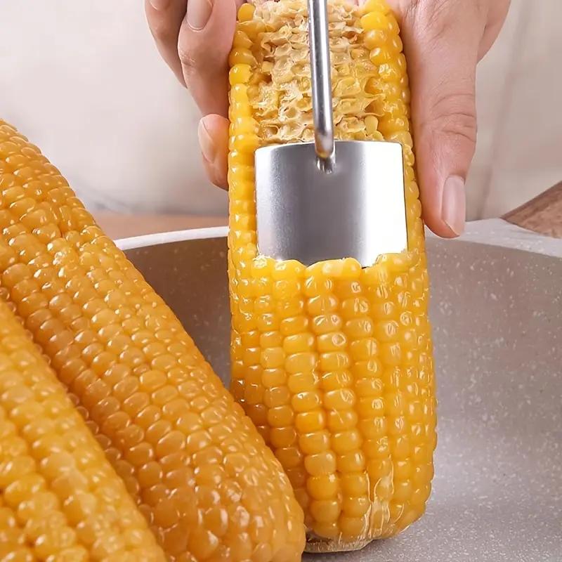 1PCS Corn Kernel Peeling Artifact Kitchen Food Grade Stainless Steel Scraper Fast Corn Shovel Planer Manual Planer Vegetable Cutter