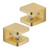 2pack Heavy Type Glass Shelf Brackets Copper Cabinet Clamps Adjustable Support For Wine Display Case