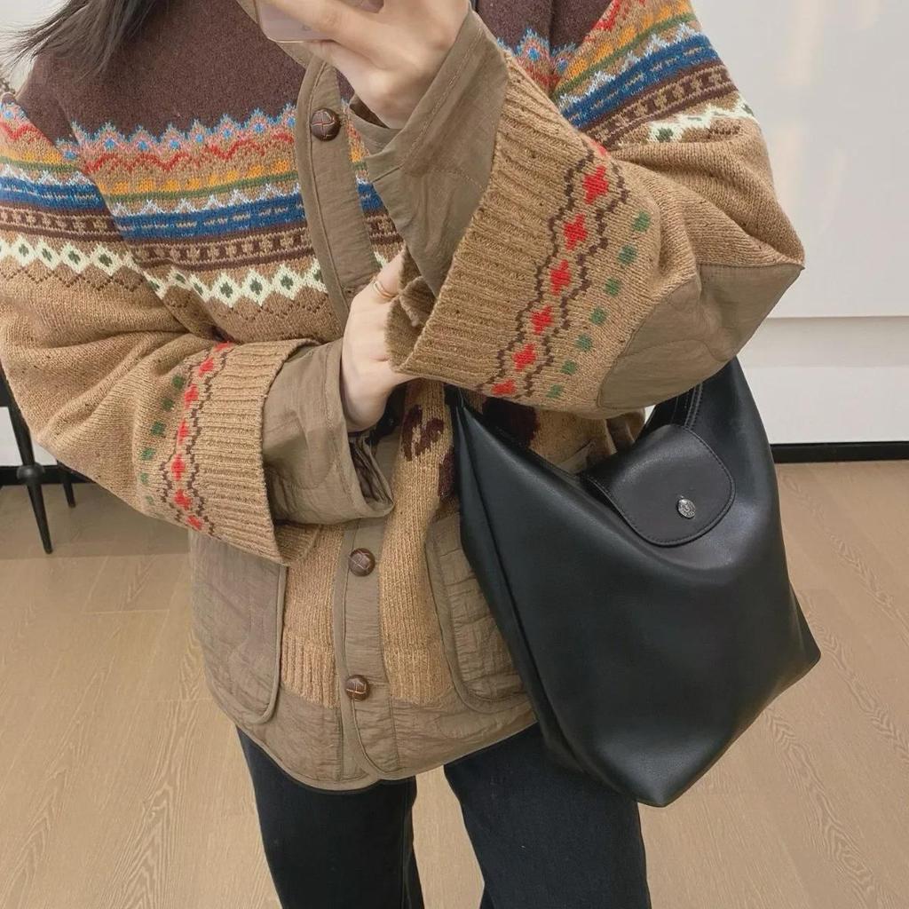 "2025 Dumpling Bag Series: Women's Strong Cowhide Hobo Shoulder & Messenger Bag"