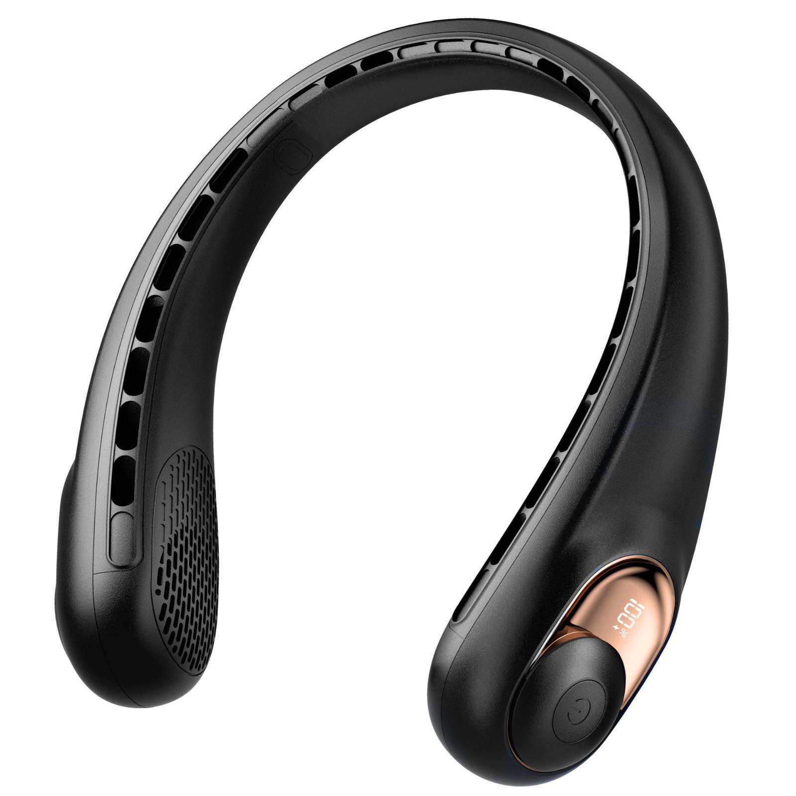 

Leafless Digital Display USB Charging Portable Small Fan Outdoor Sports Hanging One Size