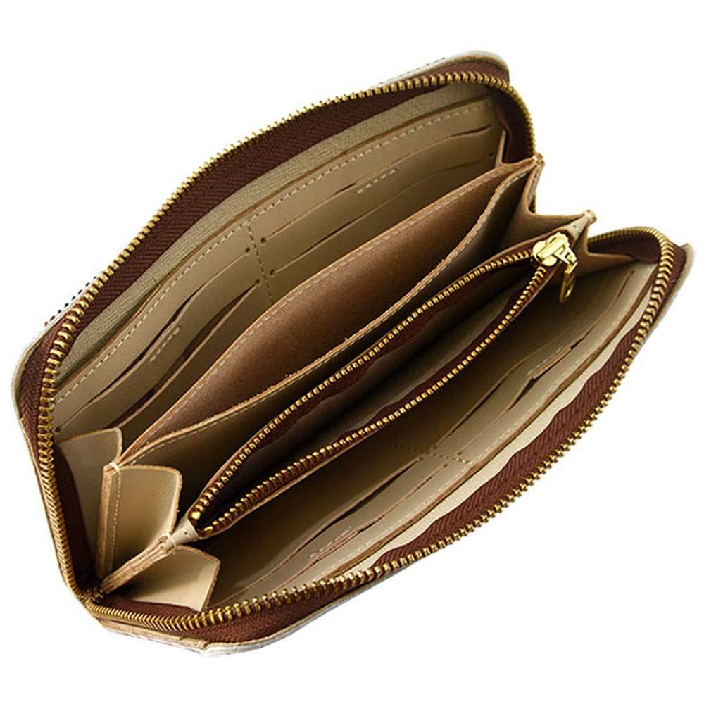 AGILITY Affa Grotto Harako Long Wallet, Leather, Round Zipper, Long Wallet, Made in Japan, CowhideLeopard
