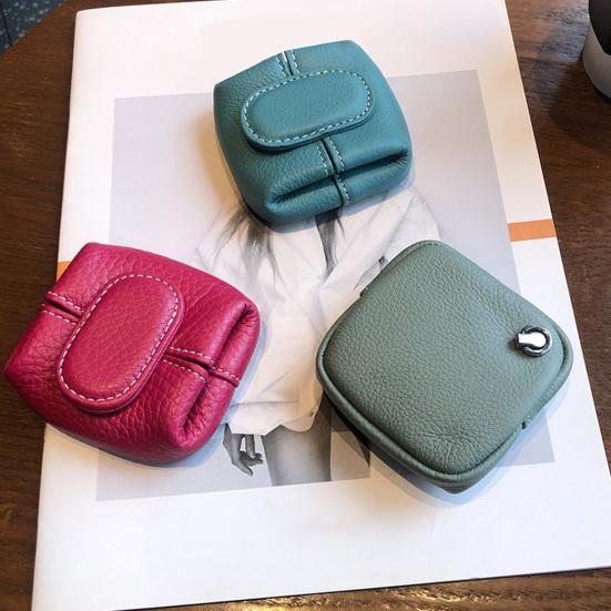 Mini Münzgeldbörse Druckknopfverschluss Kleine Geldbörse Kleingeldfach Damen Geldbörse für Schlüssel Lippenstift Kopfhörer Handtaschen-Organizer