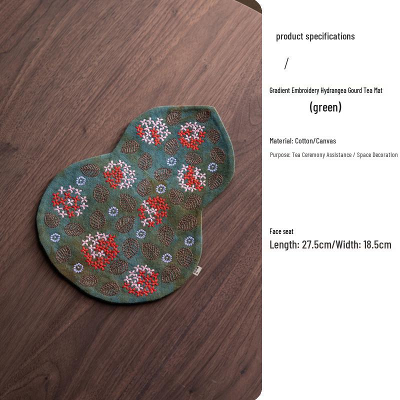 Подставка под чайник-тыква для окрашивания Гуаньлань - Канвасовая термоизоляционная подставка, Ретро-подставка под чашку для китайской чайной церемонии, Аксессуары для чайной церемонии Unspecified