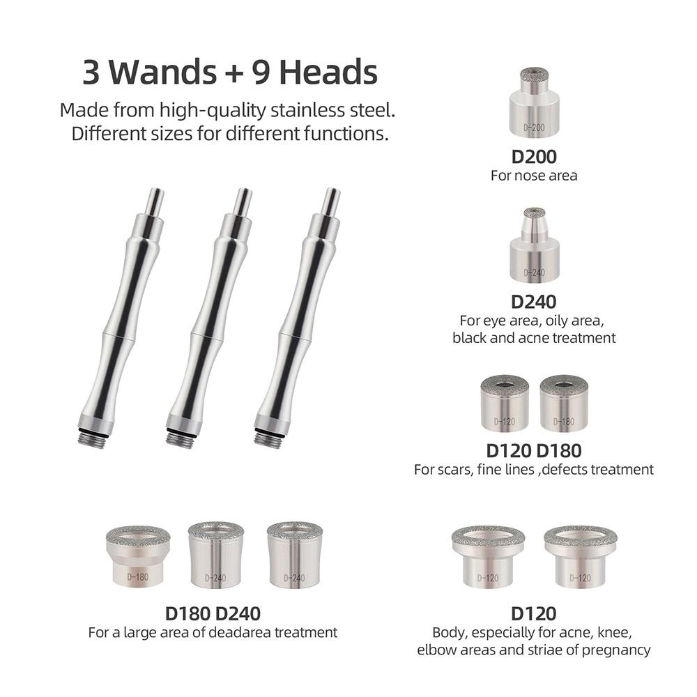 High Suction Diamond Microdermabrasion Machine for Facial Peeling Deep Cleaning Blackhead Removal Water Spray Exfoliation Device