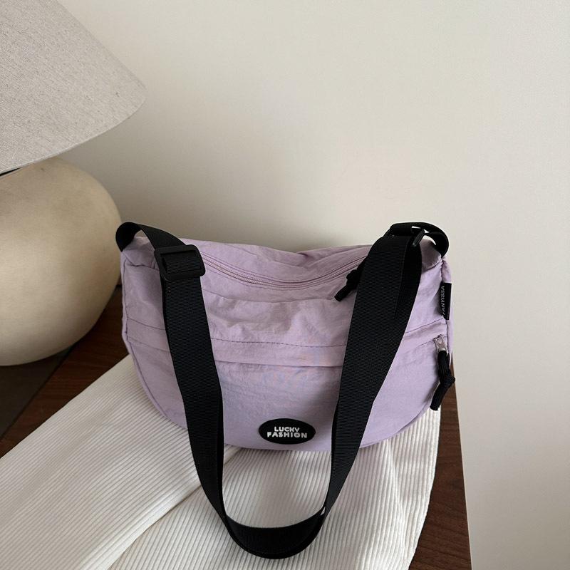 

Модный тренд лето новый популярный однотонный повседневный личность простой и универсальный большая вместимость плечевая сумка мессенджер