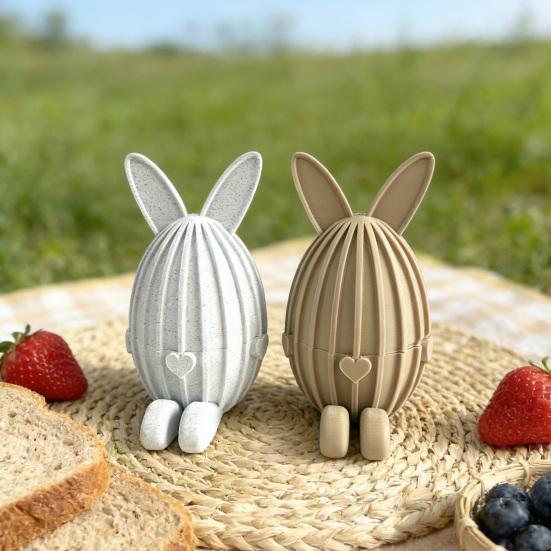 3D tištěné plnitelné velikonoční vajíčko, kloubový ohebný velikonoční zajíček s pohyblivými klouby pro dekoraci stolu, výplň do velikonočního košíku, dárky pro děti i dospělé