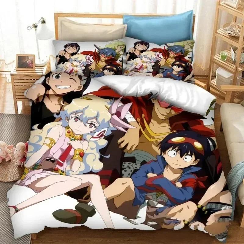 3D Print Anime Tengen Toppa Gurren Lagann Duvet Cover Bedding Set Double Twin Queen King For Adult Kid Bedclothes Quilt Cover