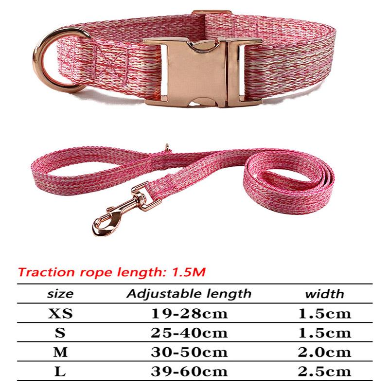 

Imitation Linen Dog Pet Towing Rope Set cat Neck Collar Dog Rope Walking Training Leash Neck Collar Metal Buckle Dog Chain Q2995QQ-XS（old）