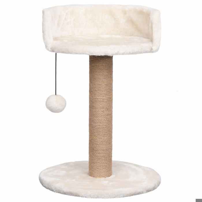 Arbre à chat - Maison Exclusive - 49 cm - Poteaux en herbe marine - Perchoir supérieur avec jouet