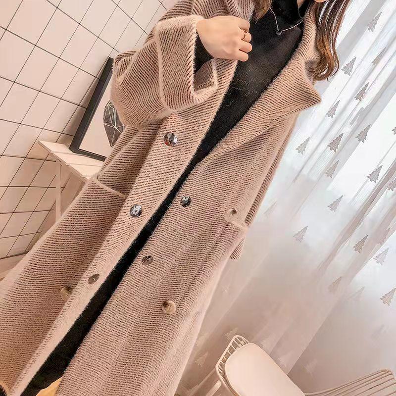 Imitation Mink Velvet Winter Coat Women's Coat Coat Female Student Long Winter Woolen Coat Long Coat