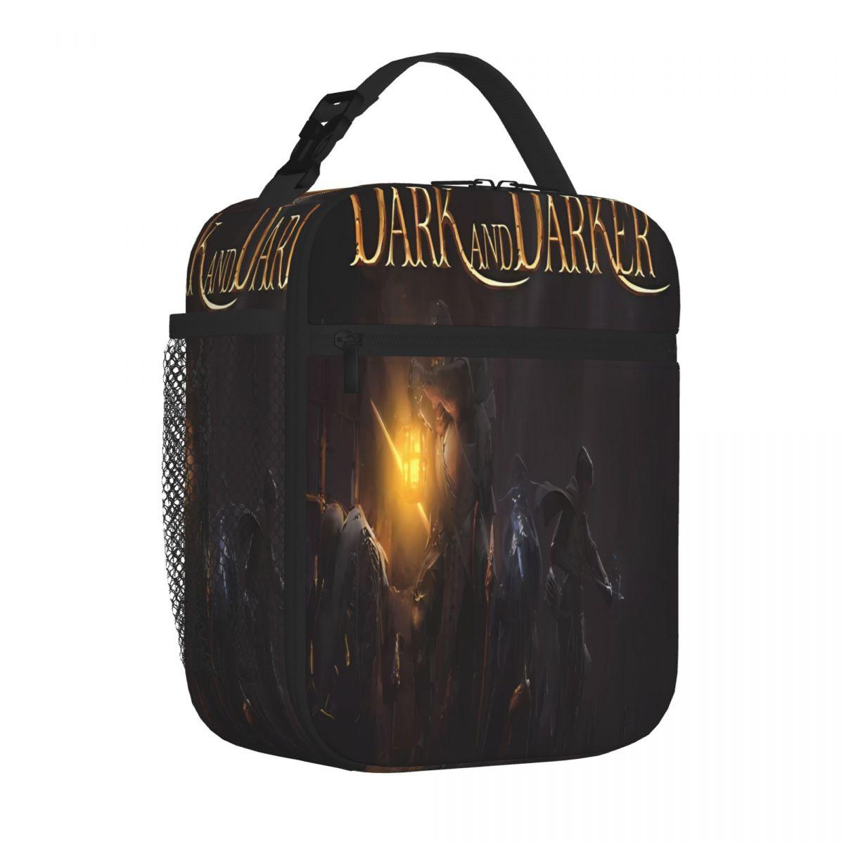 Bestselling Dark And Darker Logo - Dark And Darker Fighter Compact Style Sports Lunch Bag Elementary School Thermal Tote One Size