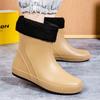 R new trendy men's rain boots medium tube rain shoes flat bottom water shoes takeaway fishing waterproof glue shoes