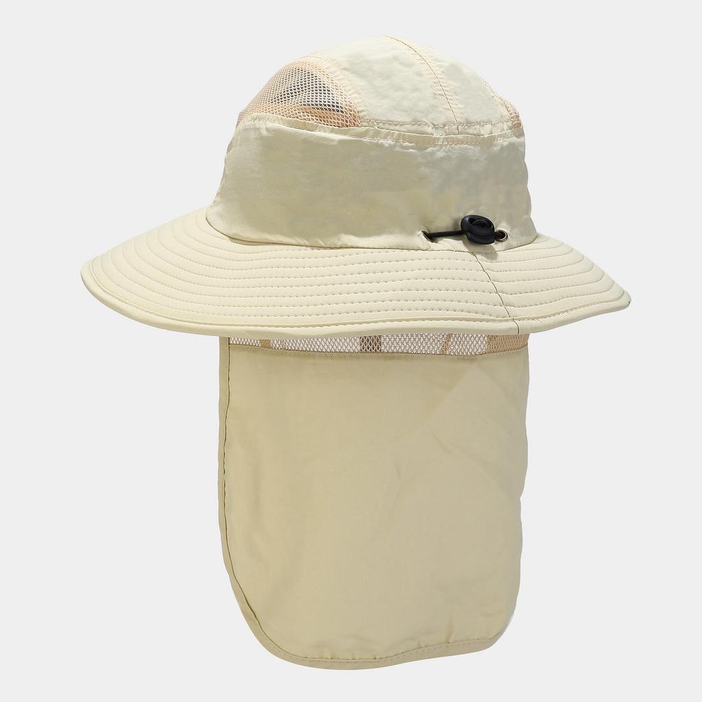 Cappello da Pesca con Ampio Bordo Regolabile Protezione UV, Cappellino Traspirante con Coulisse e Parasole Staccabile per Sport all'Aperto