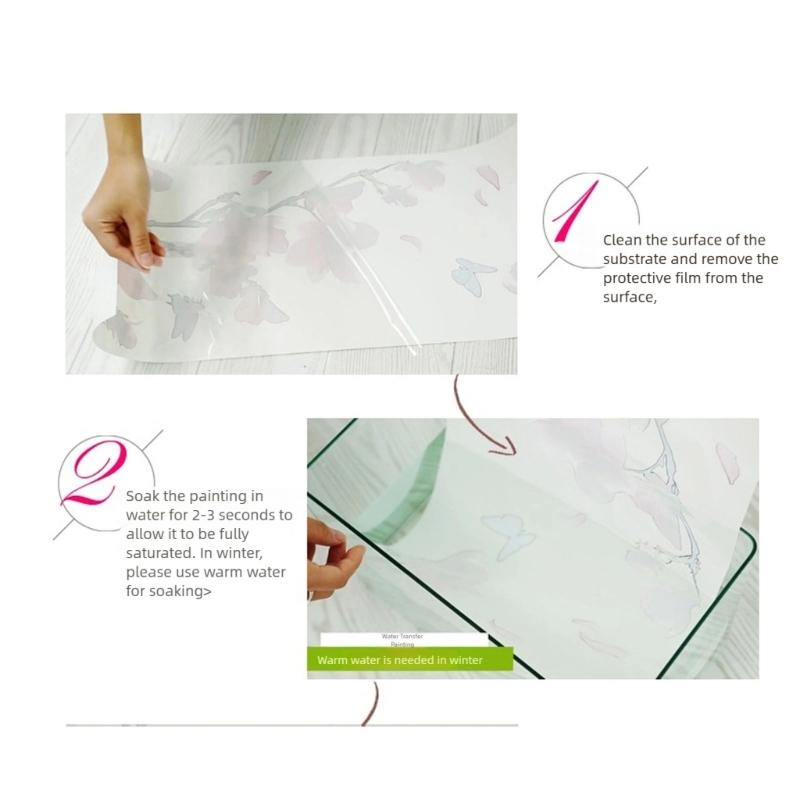 Water Transfer Painting Sticker Decoration, Furniture and Musical Instrument Artisanal Home Decoration Essential, Holiday J0MC
