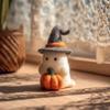 Cute Wool Felt Ghost Statue Toy Halloween Decoration Pumpkin Figurine  Home Decoration