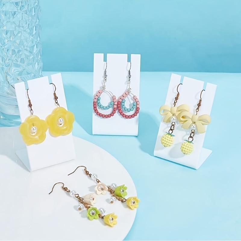 20pcs Clear Heavy-Duty Acrylic Jewelry Display Stand System with Multi-Tier Tower & Secure Clips Space-Saving Earring Organizer