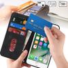 For iPhone SE (2022)/(2020)/8/7 Stand Case Magnetic Closure Skin Touch Leather Flip Phone Cover with Wallet