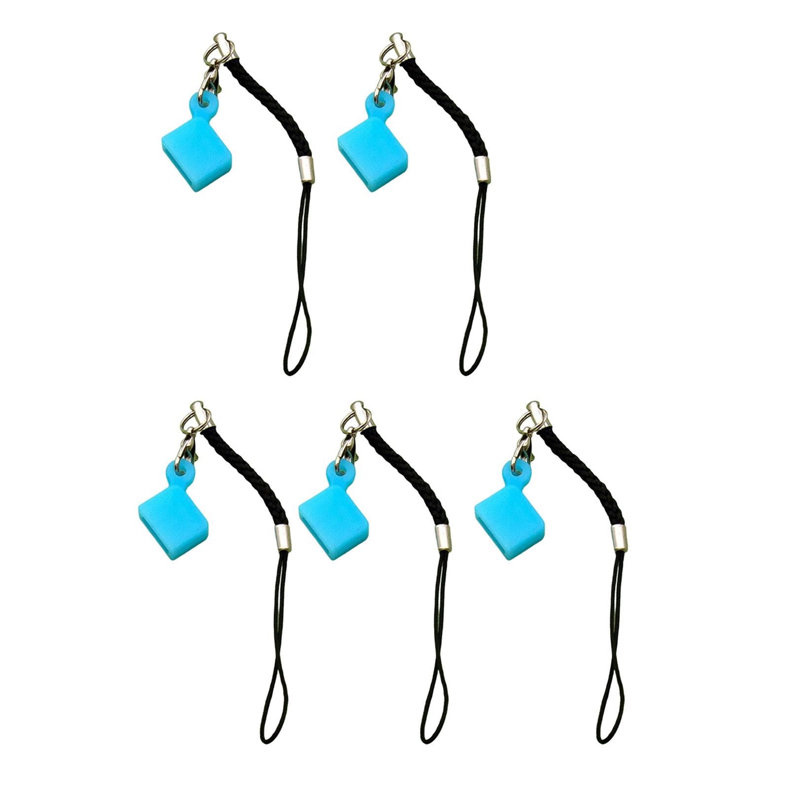 

High Stretch Silicone USB Thumb Drives Protector with Secure Lanyard Multiple Use Silicone USB Drive Holder with Lanyard синій