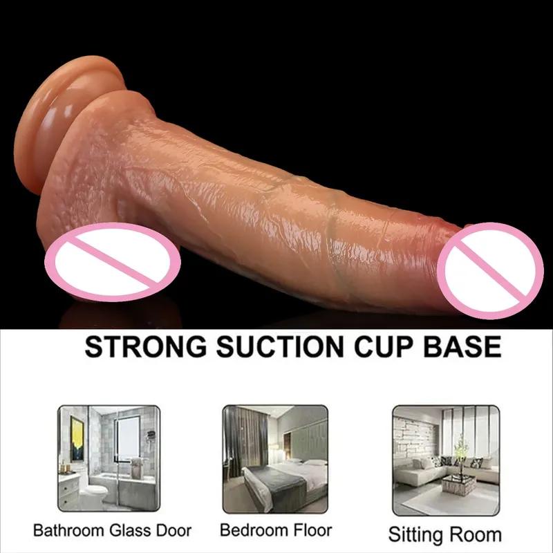 Thick Dildos Realistic Liquid Silicone Huge Penis Women Sex Toys G-spot Masturbation Big Dick Strap on Anal Dildo Lesbian 18+