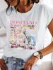Positano Italy T-Shirt Amalfi Coast Summer Vacation Tee Italian Landscape Shirt Unisex T-Shirt