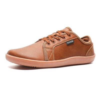 Men's Sneakers Barefoot Artificial Leather Casual Walking Casual Shoes Lace-up Non-Slip Sneaker