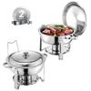 Chafing Dish Buffet Set, 5 Qt 2 Pack, Stainless Steel Chafer with 2 Full Size Pans