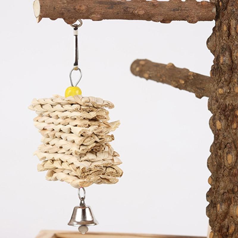 Lovebirds Parrots Cage Perch Stand Bridge Swing Set Climbing Wooden Bridge Training Toy for Pet Bird