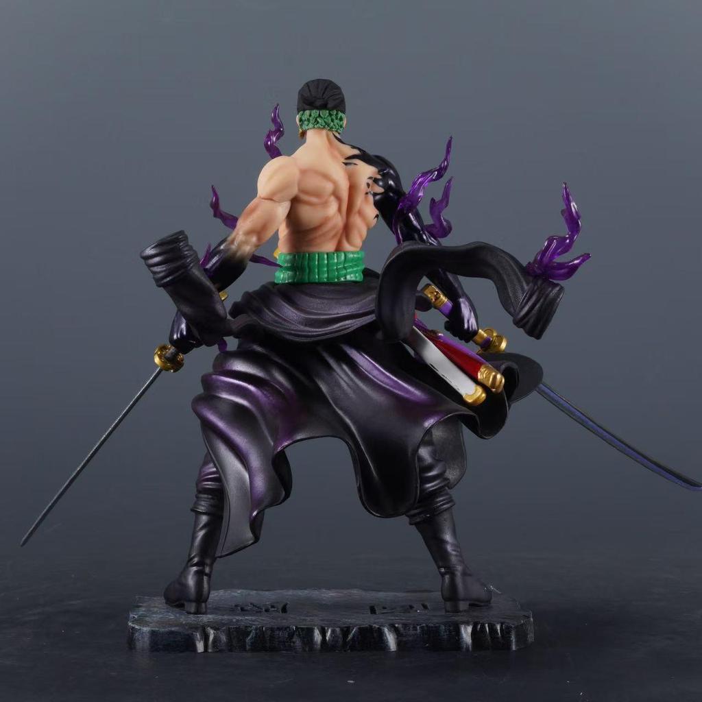 One Piece Zoro Battle Scene Statue Model - Desktop Ornament