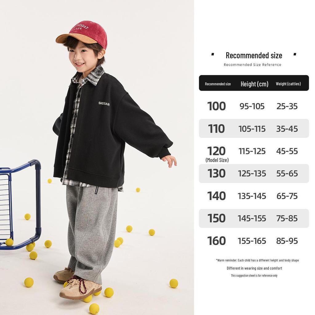 Märchenhafte Erinnerung Jungen Frühling & Herbst Koreanischer Stil Lässige Patchwork Faux Zweiteiler Jacke