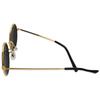 [Eyewear] Gold-rimmed, metal-framed, round sunglasses for men and women, stylish sunglasses 113-1 GOLD