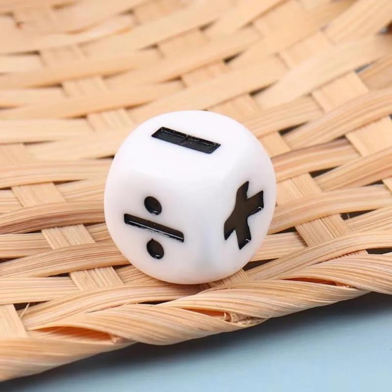1/4PCS 16mm Resin Addition Subtraction Multiplication Division Symbols Dice Operation Props Kid's Educational Assist Accessories