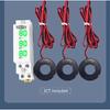 TOMZN DIN Rail 18mm Apmere Meter AC 100A 220V 380V Three Phase Modular Ammeter Indicator LED Digital Display Detector Witch CT