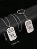 Stainless Steel Keyring and Necklace Set with Bonus Gift—Engraved Badge, Ideal Gift for Men, Couples, Boyfriend, Family & Friends