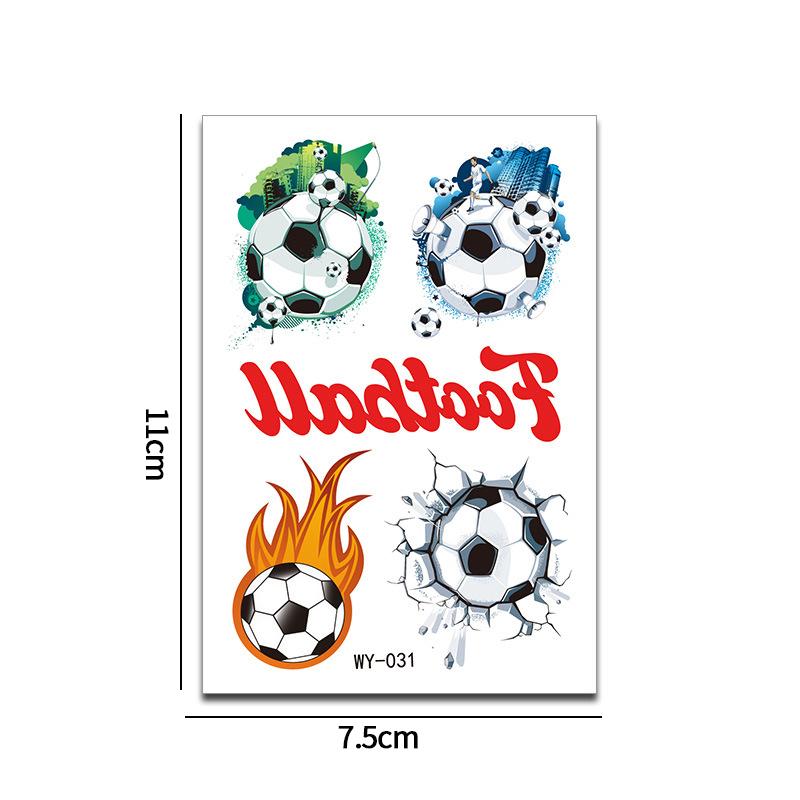 Sports Theme Tattoo Sticker Football Game Fans Luminous Temporary Tattoo Stickers Waterproof Party Makeup Face Stickers