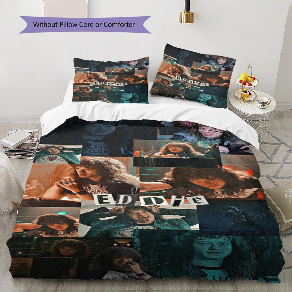 Cartoon Pattern Bedding Quilt Set Quilt Cover Pillowcase Home Decoration Birthday Gift (1 * duvet cover + 2 * pillowcase, without core)