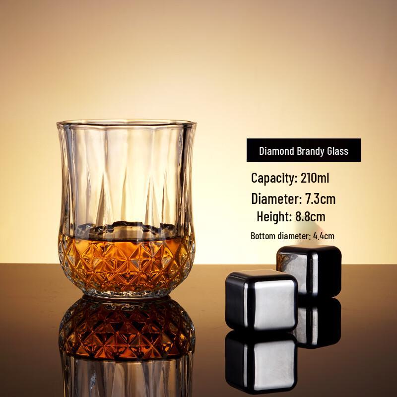 Retro Carved Crystal Whiskey & Cocktail Glasses