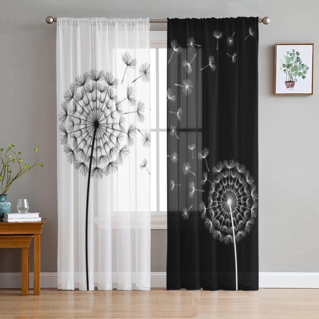 The Plant Design Sheer Curtains Window Curtains for Living Room Bedroom Blinds Kids Room Home Decor