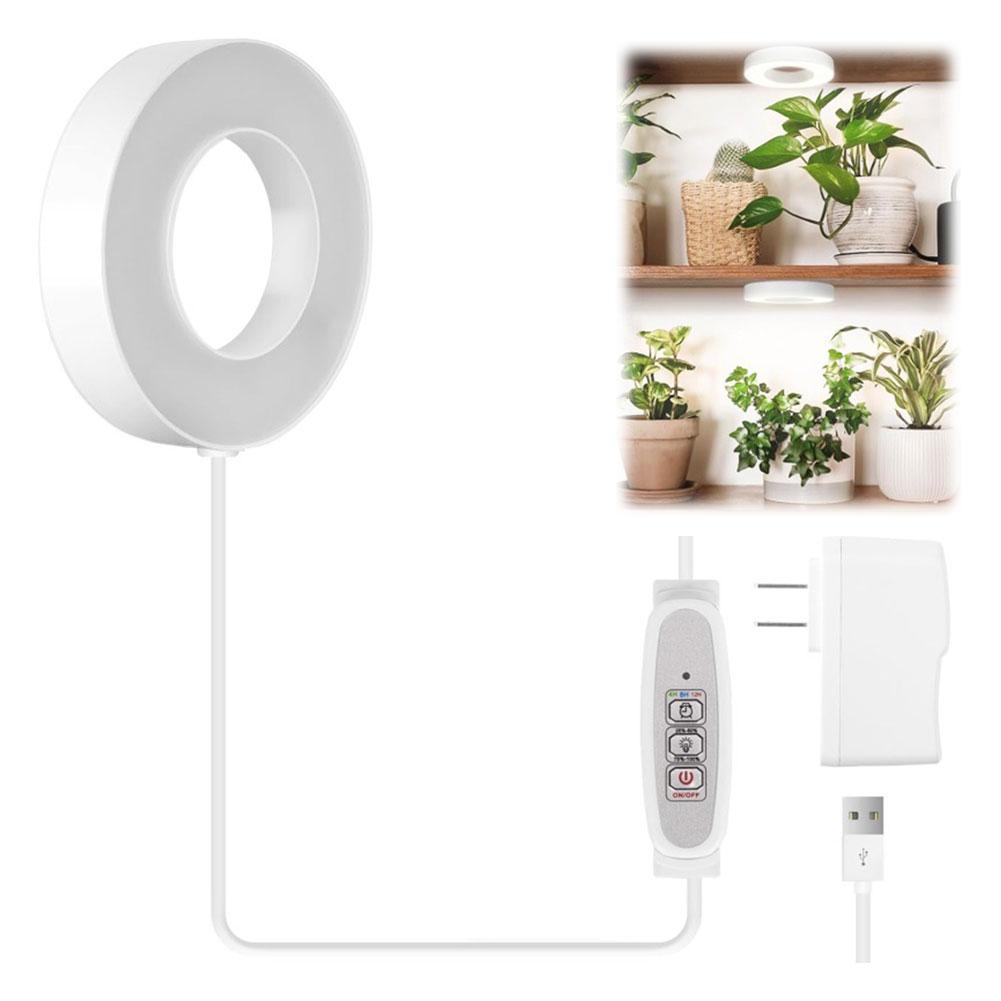 Full Spectrum Ceiling Grow Light 3/9/12H Timer Plant Growing Lamp Height Adjustable Under Cabinet Plant Lamp for Indoor Plants