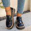 New thick-soled women's small leather shoes women's spring and autumn new single shoes retro pedals