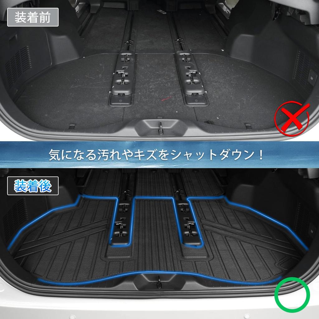 GIMUYA Toyota New Alphard 40 Series Vellfire Luggage Mat 3D 3D Structure Waterproof ALPHARD VELLFIRE 40 Series Trunk Mat Car Mat June 2023 Current