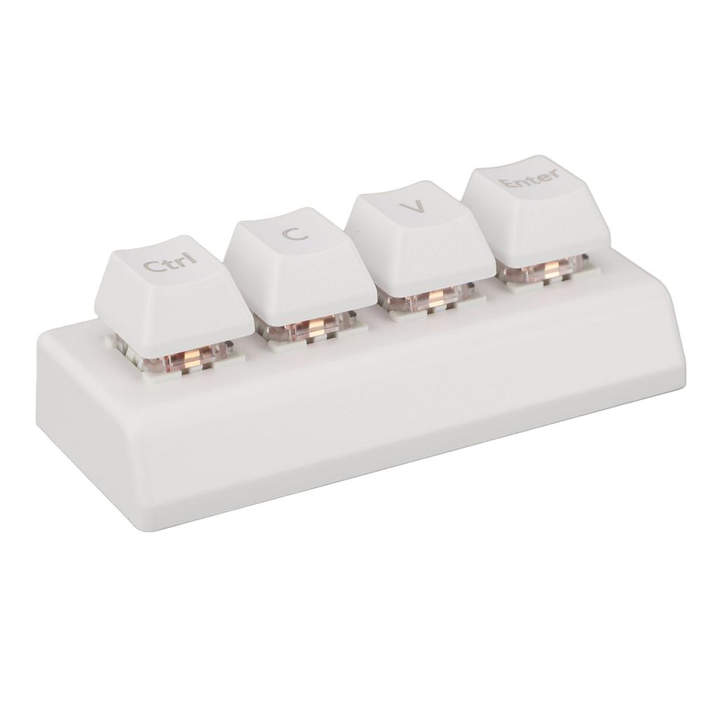 Programovatelná klávesnice 4 klávesy Podpora NKRO Červený spínač Ctrl C V Enter Mini Mechanická klávesnice pro hraní her