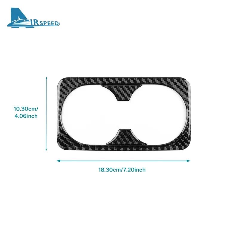 Real Soft Carbon Fiber Sticker For Kia Stinger      LHD RHD Car Rear Seat Water Cup Interior Accessories
